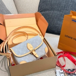 Phụ Kiện Dino - Túi Xách Luxury 17 Túi Louis Vuitton Diane Denim Màu Xám T