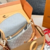 Túi Đeo Chéo Nữ Louis Vuitton LV Diane Gray Denim Fullbox 13 Túi LV Diane Gray Denim Satchel Bag Fullbox