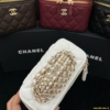 Túi Cốp Chanel Vanity Quai Ngọc Phối Xích Size 20 Fullbox 12 Túi Xách Nữ Chanel Vanity Trắng Quai Ngọc Trai Fullbox