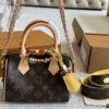 Túi Louis Vuitton LV Speedy Nano Size 20 Brown White Fullbox 11 Túi Xách Nữ LV Speedy Nano 20 Màu Nâu Fullbox