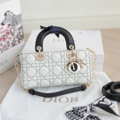 Phụ Kiện Dino - Túi Xách Luxury 17 Túi Dior Lady D-Joy Bag Two-Tone White Black Size 22cm