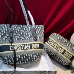 Phụ Kiện Dino - Túi Xách Luxury 17 Túi Dior Shopping Vải Cao Cấp Kèm Ví Nhỏ Kéo Khóa Tiện Lợi