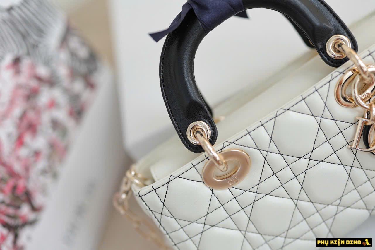 Túi Lady D-Joy Trắng Đen Full Box 2 Lớp Túi Lady D-Joy Trắng Đen Full Box 2 Lớp