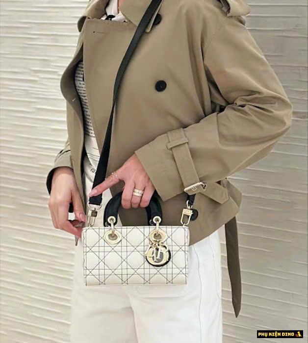 Túi Lady D-Joy Two-Tone Trắng Đen Túi Lady D-Joy Two-Tone Trắng Đen