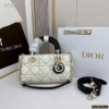 Túi Dior Lady D-Joy Bag Two-Tone White Black Size 22cm 17 Túi Lady D-Joy Two-Tone White Black Siêu Cấp Full Box