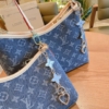 Túi Louis Vuitton CarryAll Denim Monogram 2 Box Vip 21cm 25cm 16 Túi Louis Vuitton CarryAll Denim Họa Tiết Monogram