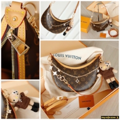 Phụ Kiện Dino - Túi Xách Luxury 21 Túi Louis Vuitton LV CarryAll Monogram Size 24cm Tặng Móc Kitty