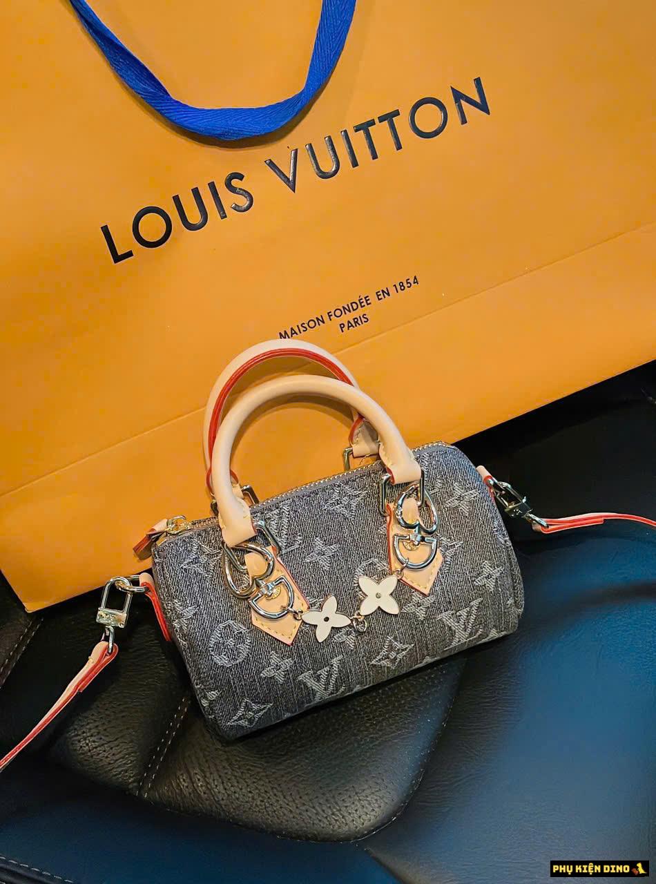 Túi Louis Vuitton Nano Speedy 17cm Denim Xám 2 Fullbox Túi Louis Vuitton Nano Speedy 17cm Denim Xám 2 Fullbox