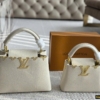 Túi Louis Vuitton LV Capucines Mini Size 20 Fullbox M24729 21 Túi LV Capucines Mini White Màu Trắng