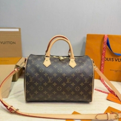 Phụ Kiện Dino - Túi Xách Luxury 23 Túi LV Speedy size 30 Họa Tiết Monogram Nâu