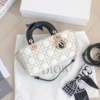 Túi Dior Lady D-Joy Bag Two-Tone White Black Size 22cm 12 Túi Mini Lady D-Joy Bag Two-Tone White and Black
