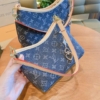 Túi Louis Vuitton CarryAll Denim Monogram 2 Box Vip 21cm 25cm 12 Túi Xách LV CarryAll Denim Xanh Full Box Nam Châm Cotton