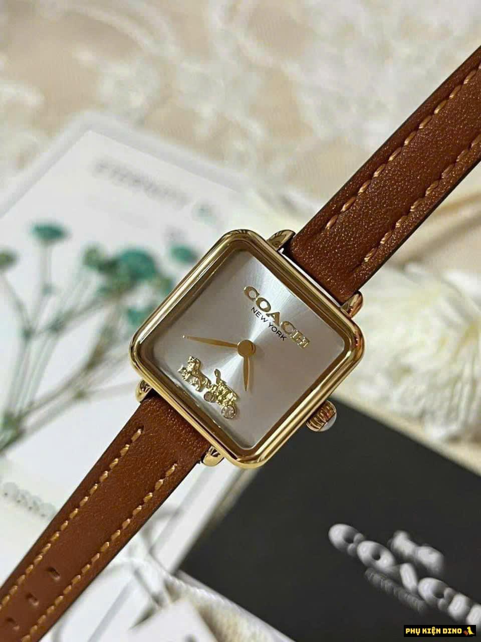 Coach Cass 14504231 Women Watch Brown Leather Strap 22mm Fullbox Coach Cass 14504231 Women Watch Brown Leather Strap 22mm Fullbox