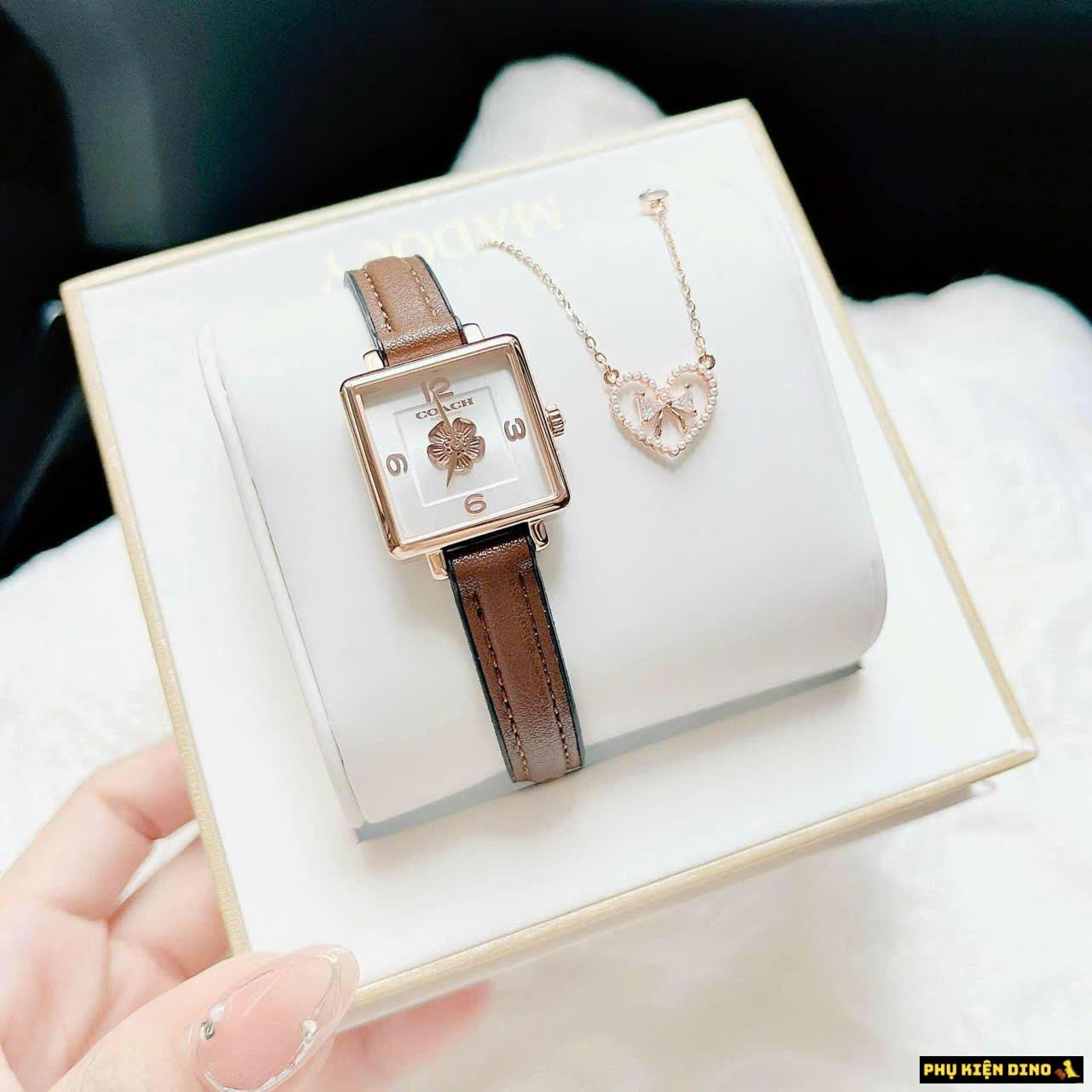 Đồng Hồ Nữ Coach Cass 14504231 22mm Fullbox 9 Đồng Hồ Nữ Coach Cass 14504231 Dây Da Êm Ái 22m
