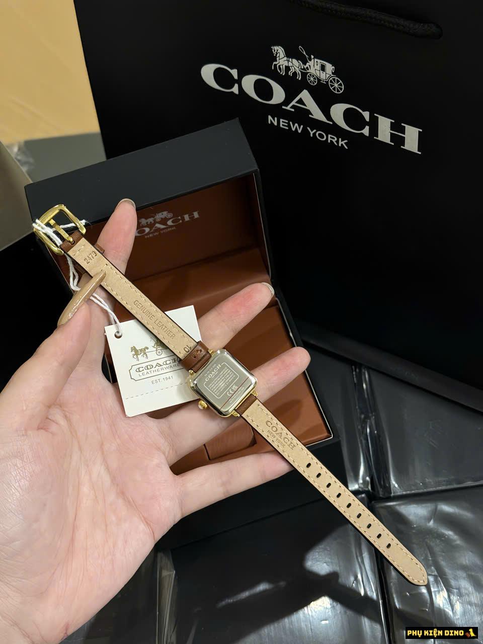 Đồng Hồ Thời Trang Nữ Coach Cass 14504231 Size 22mm Dây Da Nâu Đồng Hồ Thời Trang Nữ Coach Cass 14504231 Size 22mm Dây Da Nâu