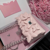 Bộ Quà Tặng Flower Chain Shoulder Bag With Jewellery Set Fullbox Trắng Hồng Đen 27 Hộp Quà Tặng Nữ Fullbox Túi Xách Kèm Set Dây Chuyền Bông Tai Flower Chain